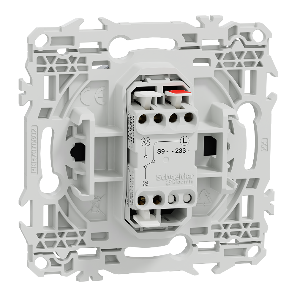 Odace interrupteur VMC ou poussoir noir